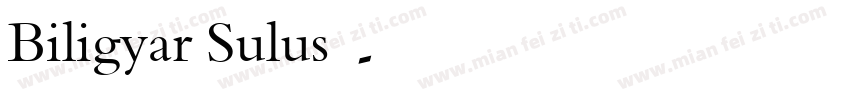 Biligyar Sulus字体字体转换
